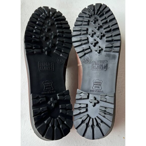 Faded Glory Brown Genuine Leather Shoes Loafers Women's Size 9.5 (Read-NWD) - Picture 4 of 16